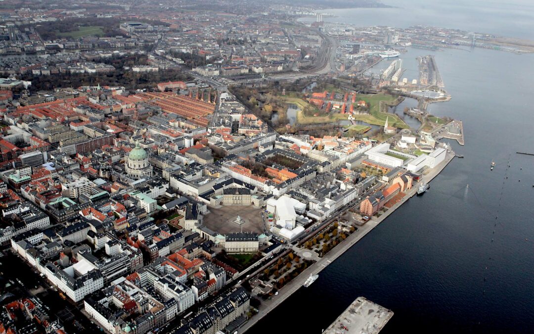 Dronebillede af Københavns centrum