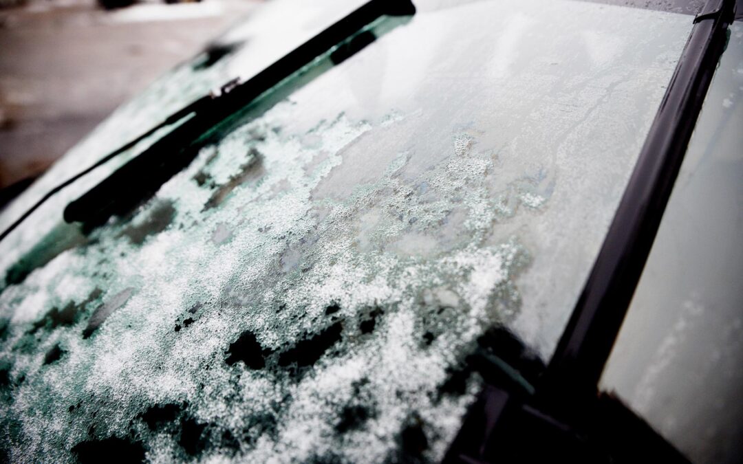 Icey car window